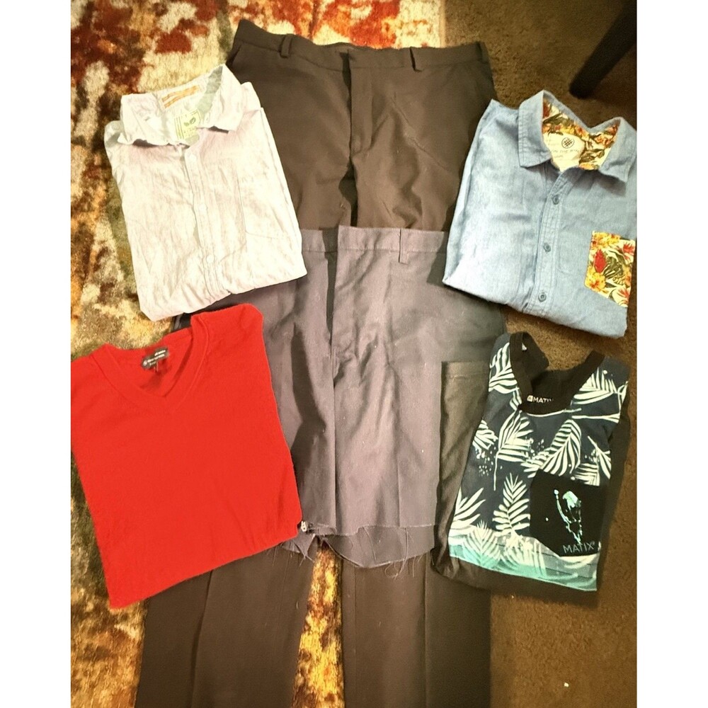 Mens clothing lot 6 items Fine merino wool dickies new pants shorts  XL 34-36